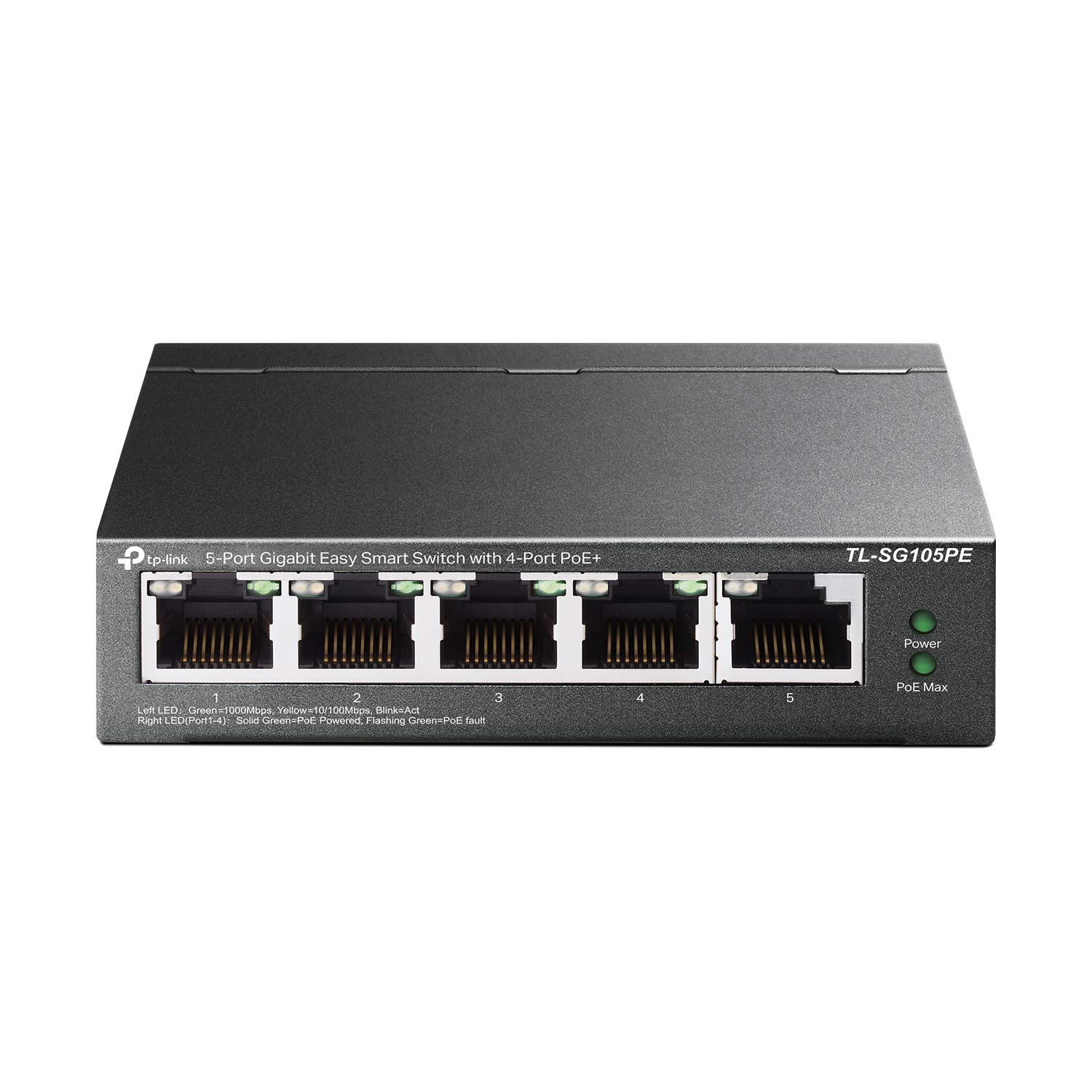 TP-Link 5 Port Gigabit PoE Switch | 4 PoE+ Port @65W | Easy Smart | Plug & Play | Limited Lifetime Protection | Shielded Ports | Support QoS, Vlan, IGMP and Link Aggregation (TL-SG105PE) Pack of 2