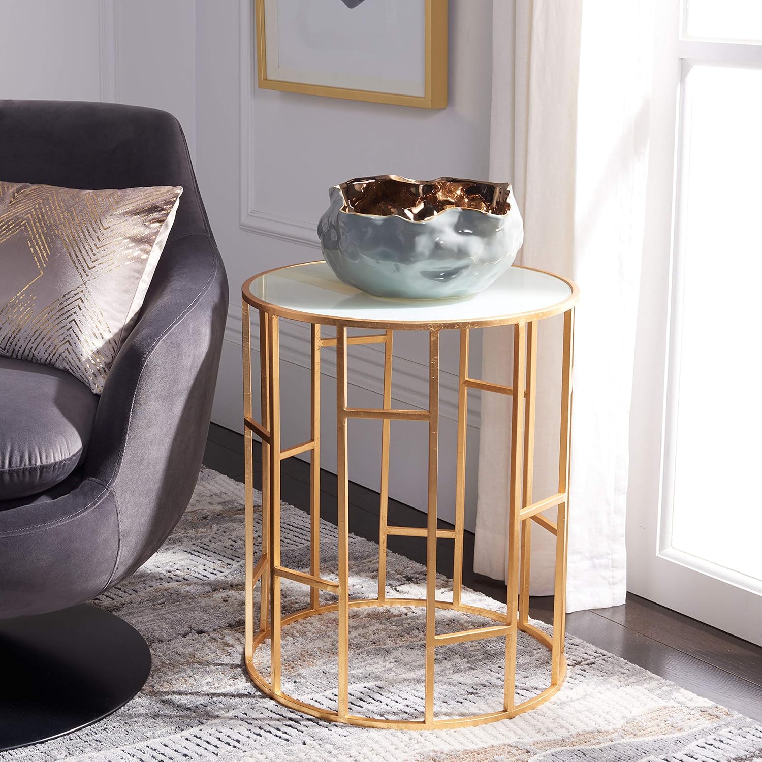 Safavieh Home Collection Doreen Gold Accent Table