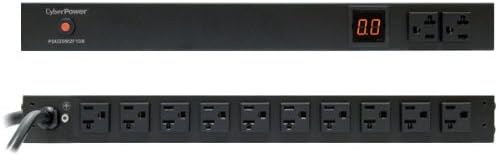 CyberPower PDU20M2F8R Metered PDU, 100-125V/20A, 10 Outlets, 1U Rackmount