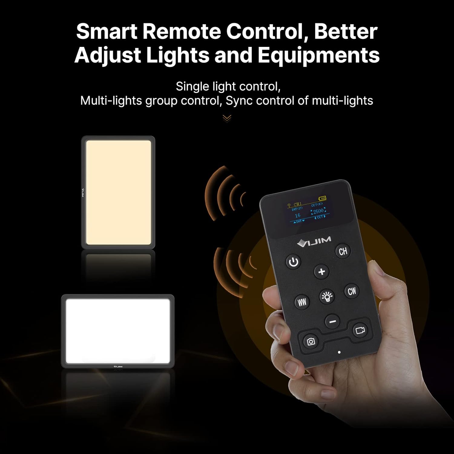 JUSMO LED Streaming Key Light, Studio Desktop Lighting Temperature and Brightness Remote Control-Adjustable, LED Video Light Soft Panel for Streaming, Recording, Video Conferencing (K12) Pack of 2