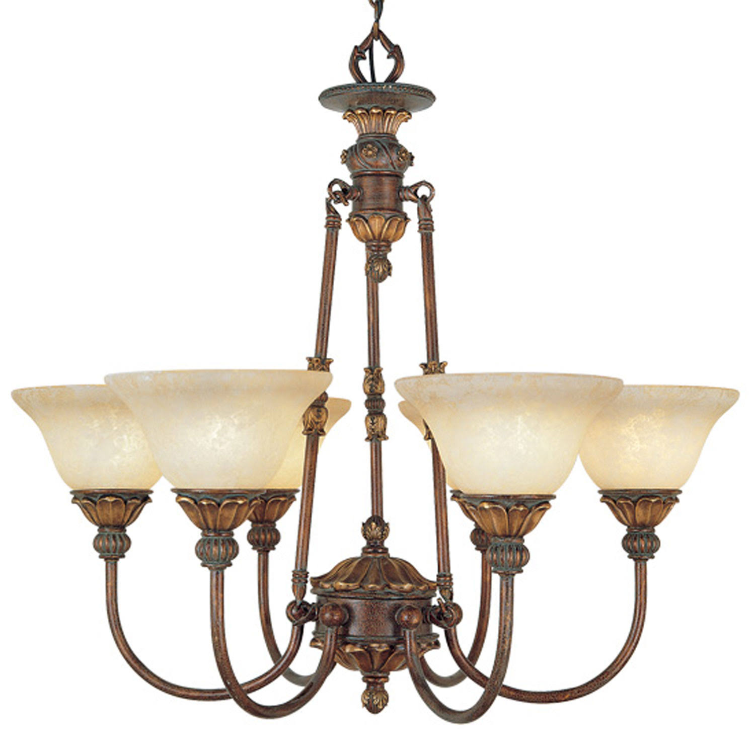 Livex Lighting 8605-30 6 Light Sovereign Chandelier - Crackled Greek Bronze