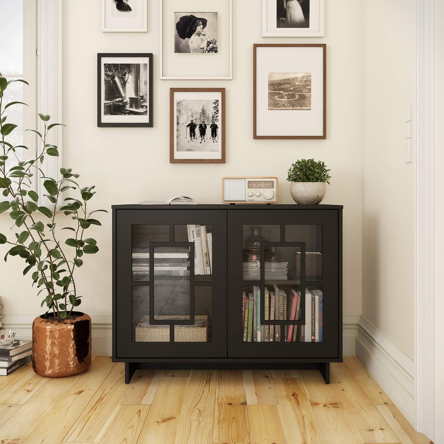 Nexera 130206 Paragon 2-Door, Black Storage Cabinet