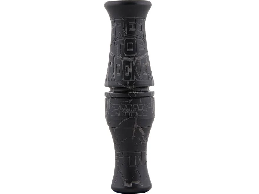 Zink Green Top Rocker Single Reed Duck Call, Black Stealth