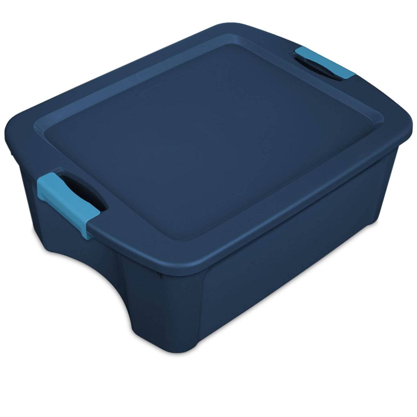 Sterilite 12 Gallon Latch and Carry Storage Tote True Blue | 14447406 18 Pack