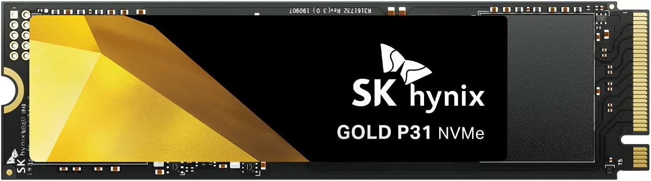 SK hynix Gold P31 500GB PCIe NVMe Gen3 M.2 2280 Internal SSD | Up to 3500MB/S | Compact M.2 SSD Form Factor SK hynix SSD | Internal Solid State Drive with 128-Layer NAND Flash Pack of 2