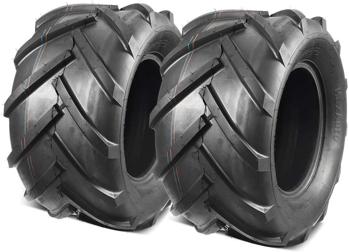 MaxAuto 2 Pcs Super Lug 24x12.00-12 24X12.00X12 Lawn Tractor Tires Very Wide 6 Ply Rated