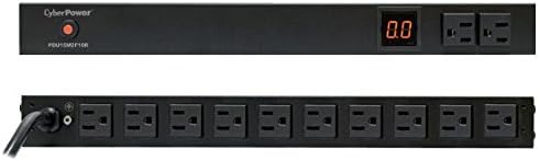 CyberPower PDU15M2F10R Metered PDU, 100-125V/15A, 12 Outlets, 1U Rackmount