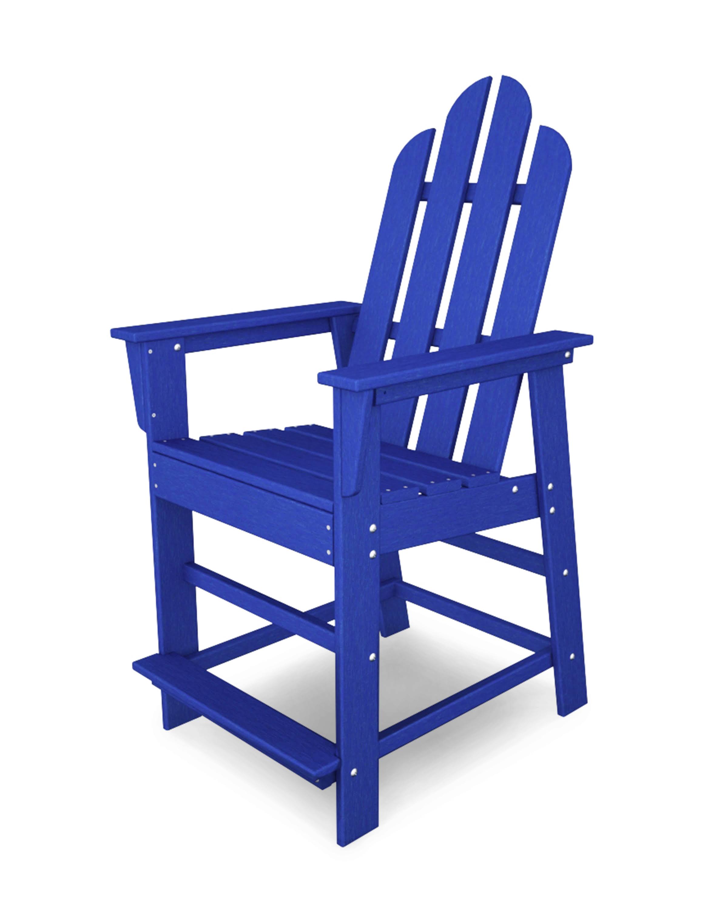 POLYWOOD Long Island Counter Chair - Pacific Blue