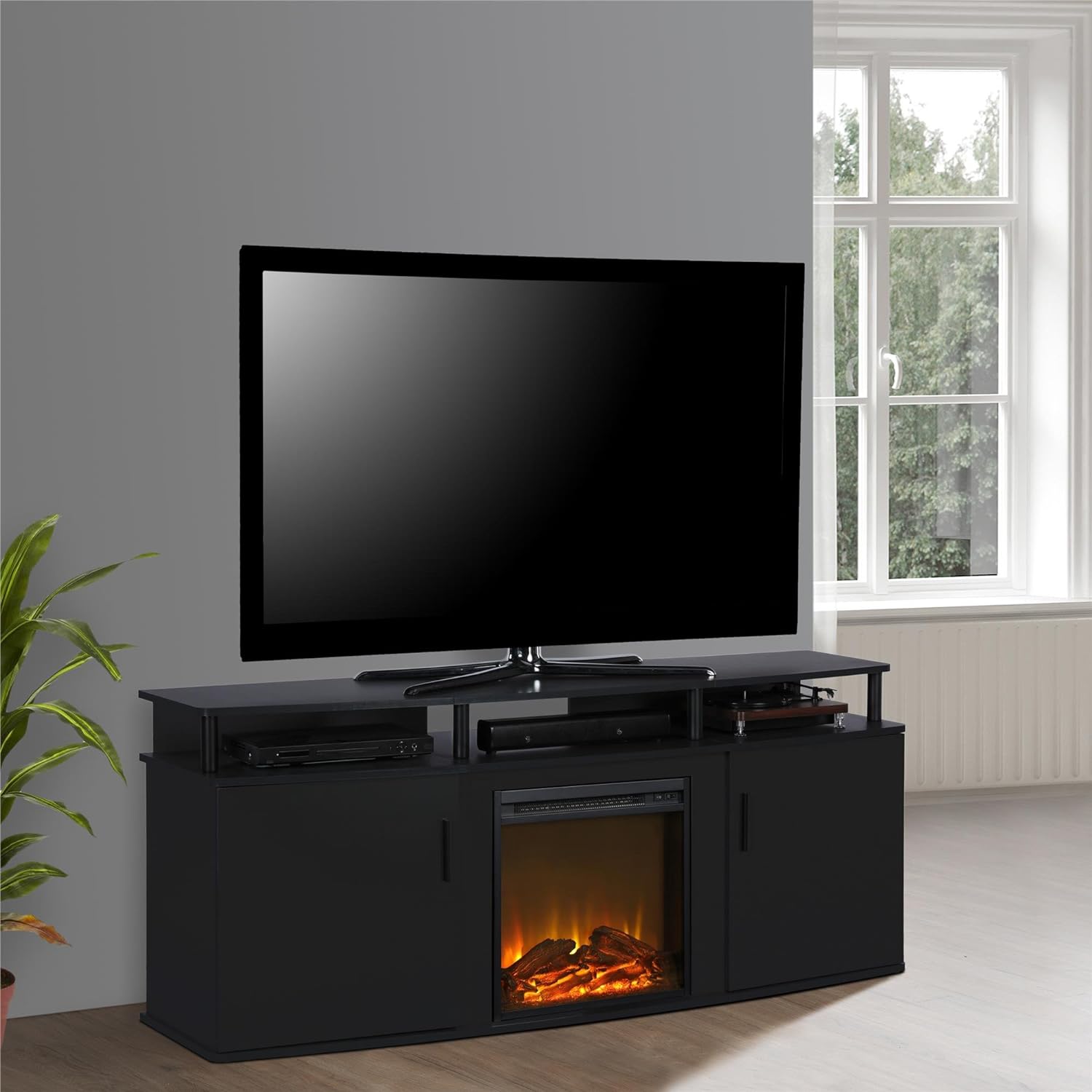 Ameriwood Home Carson Electric Fireplace TV Console for TVs up to 70