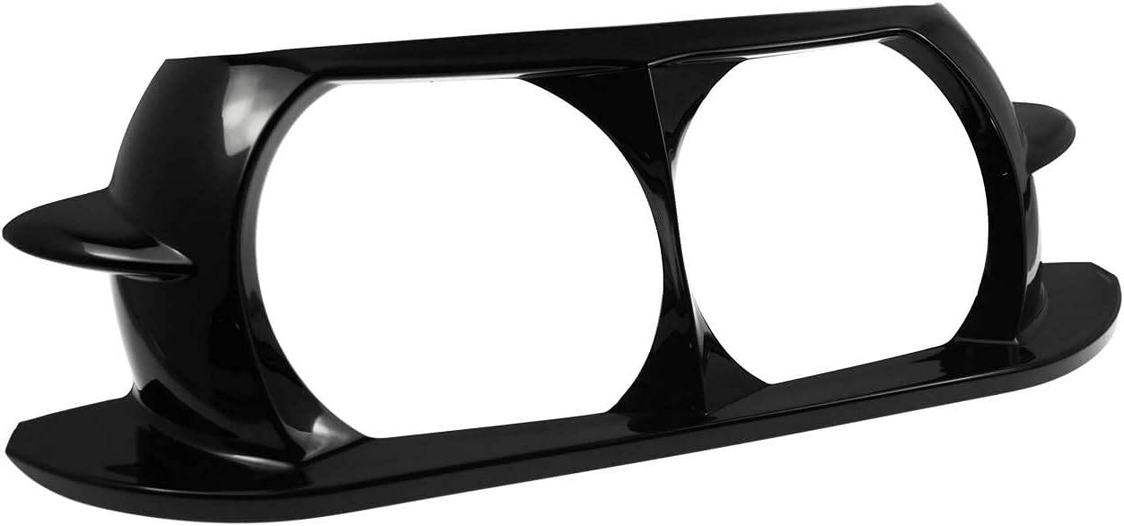 HDBUBALUS Motorcycle Headlight Trim Ring Cover Dual Headlamp Bezel Fit for Harley Road Glide 2015-2020 Vivid Black