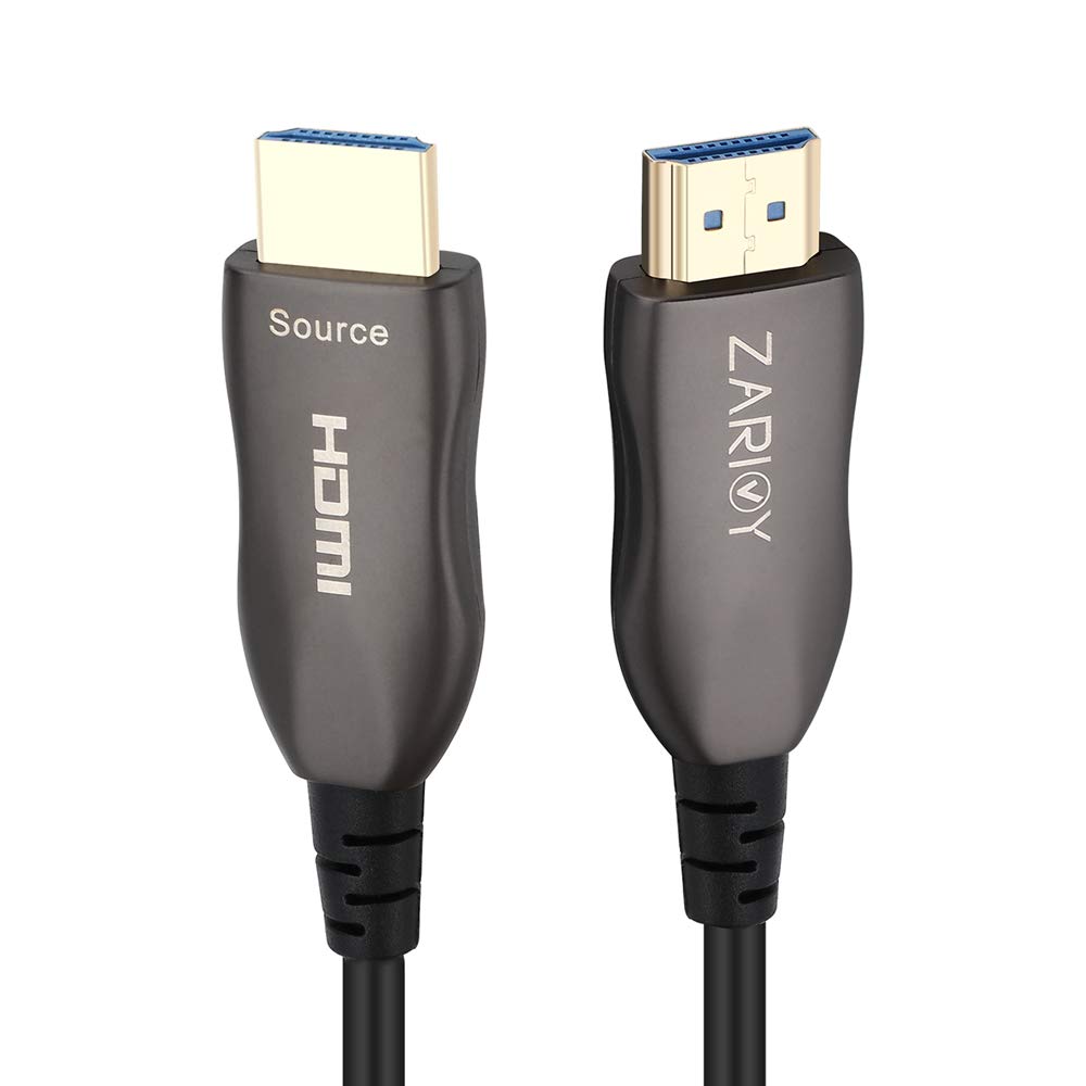 Zarivy Fiber Optic HDMI Cable 33FT, High-Speed Fiber Optic Cable 4K 60Hz(4:4:4, HDR10, ARC, HDCP2.2) HDMI2.0 18Gbps, Ultra Flexible Optical HDMI Cable for HDTV/Game Console/Projector/Home Theatre Pack of 2