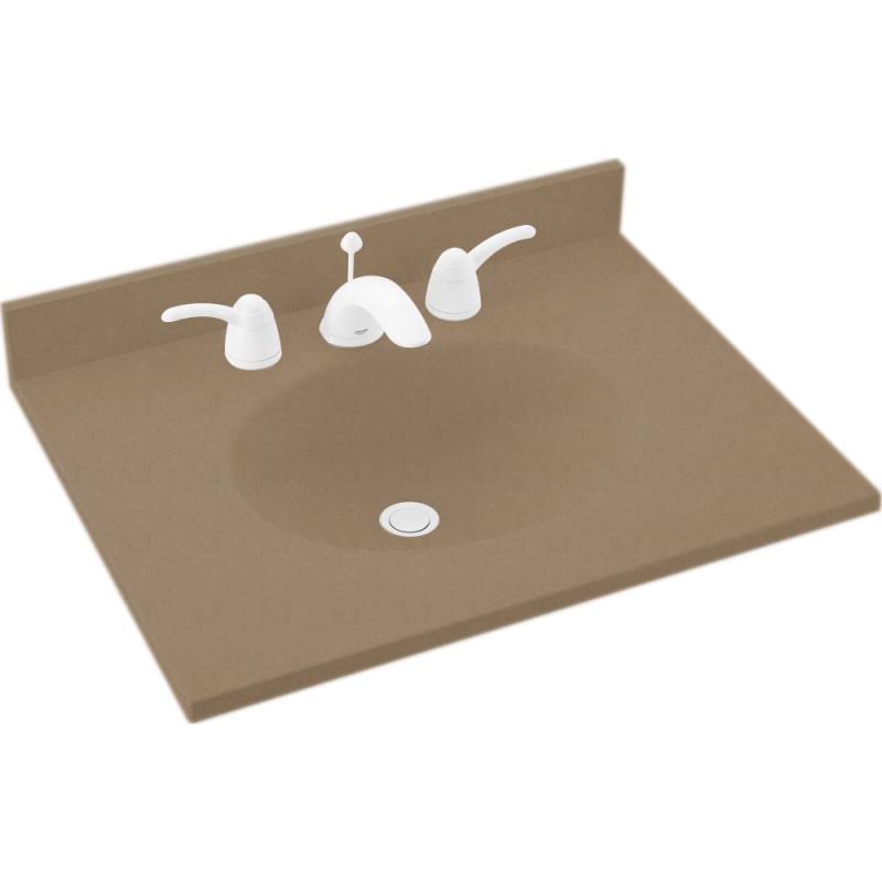 Swan Ellipse Solid Surface 19&& Single Bathroom Vanity Top, White