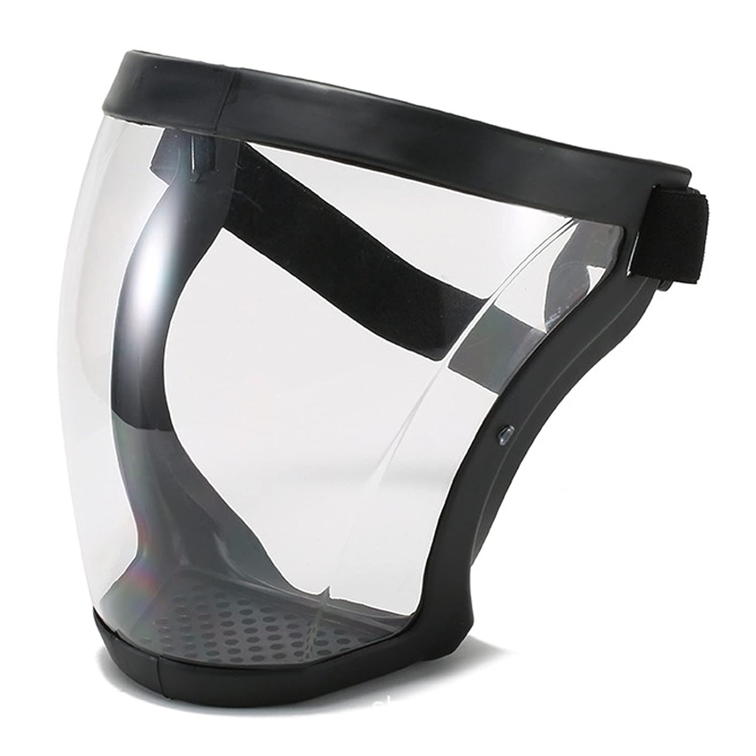 INYX SHOES Anti-Fog Full Face Active shields Protection Visible Expression Transparent Breathable Comfortable Adults Reusable(Black, 5PCS) (JZY-0010)