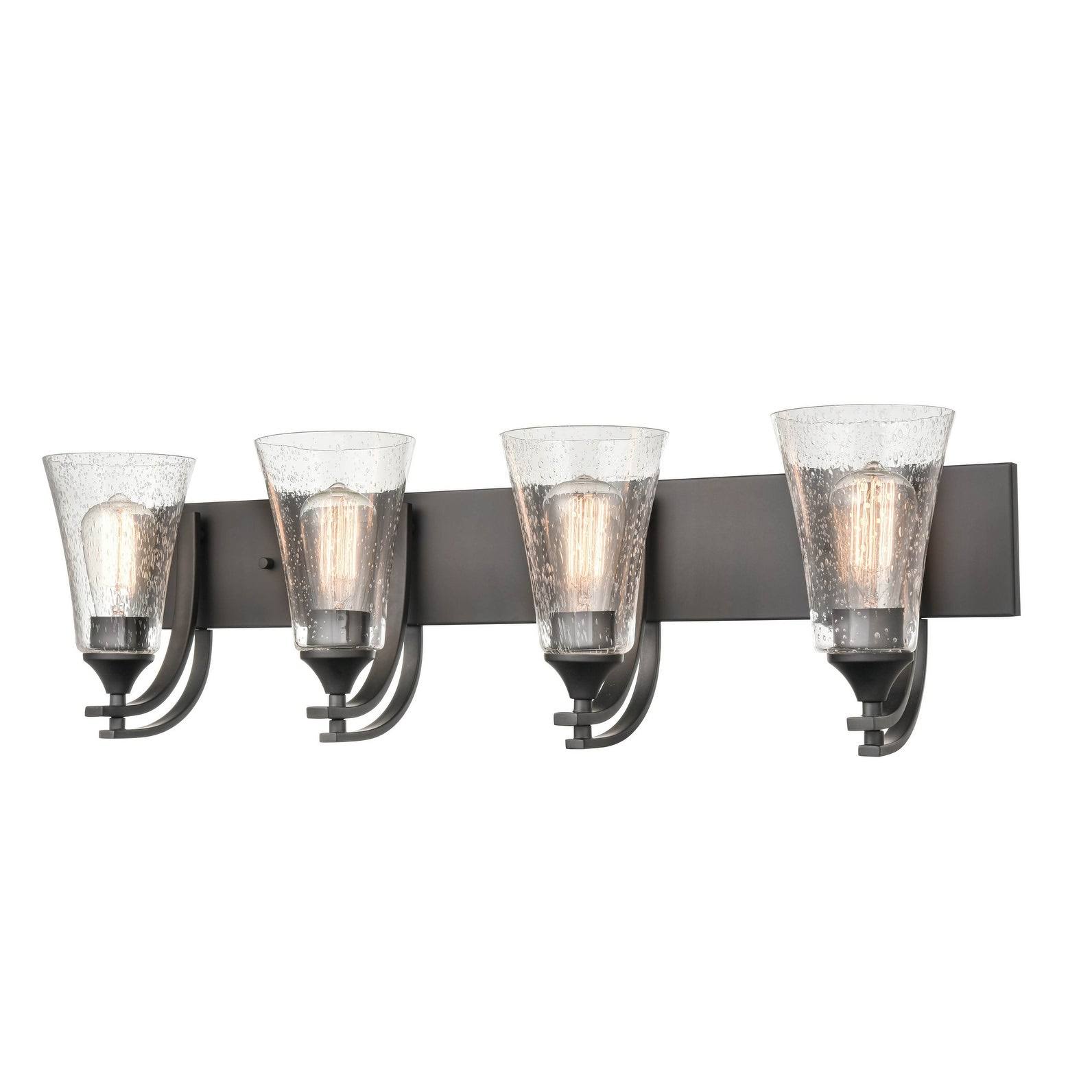 Millennium Lighting Natalie Metal 4 Light Bathroom Vanity Light- Matte Black - 1494-MB