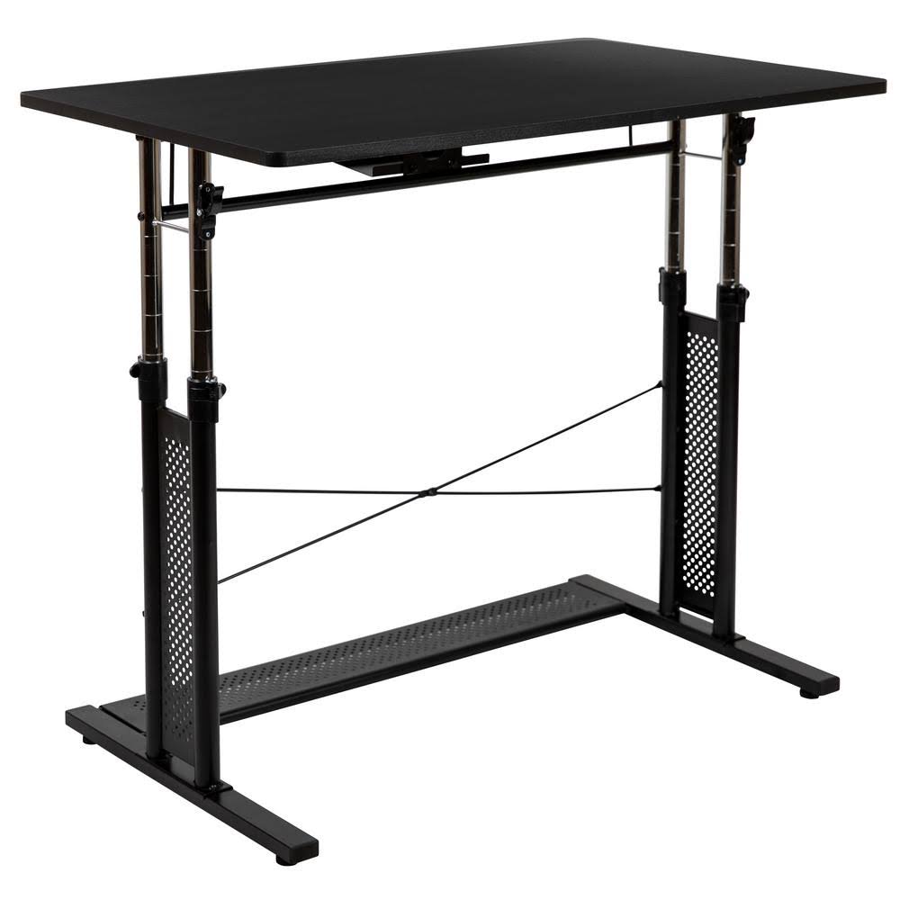 Carnegy Avenue 39.3 in. Rectangular Black Standing Desks with Adjustable Height