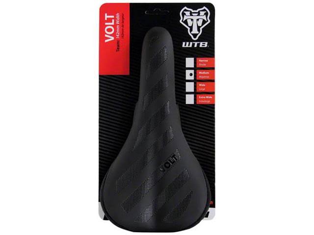 WTB Volt Team 142 Saddle: Titanium Rails, Black/Gloss Black