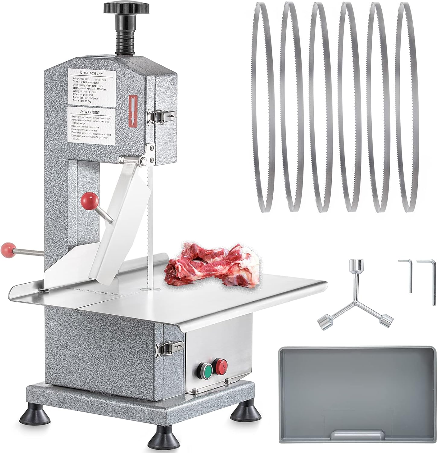DESENNIE 750W Electric Bone Saw Machine | Frozen Meat Cutter | Workbench 18.5