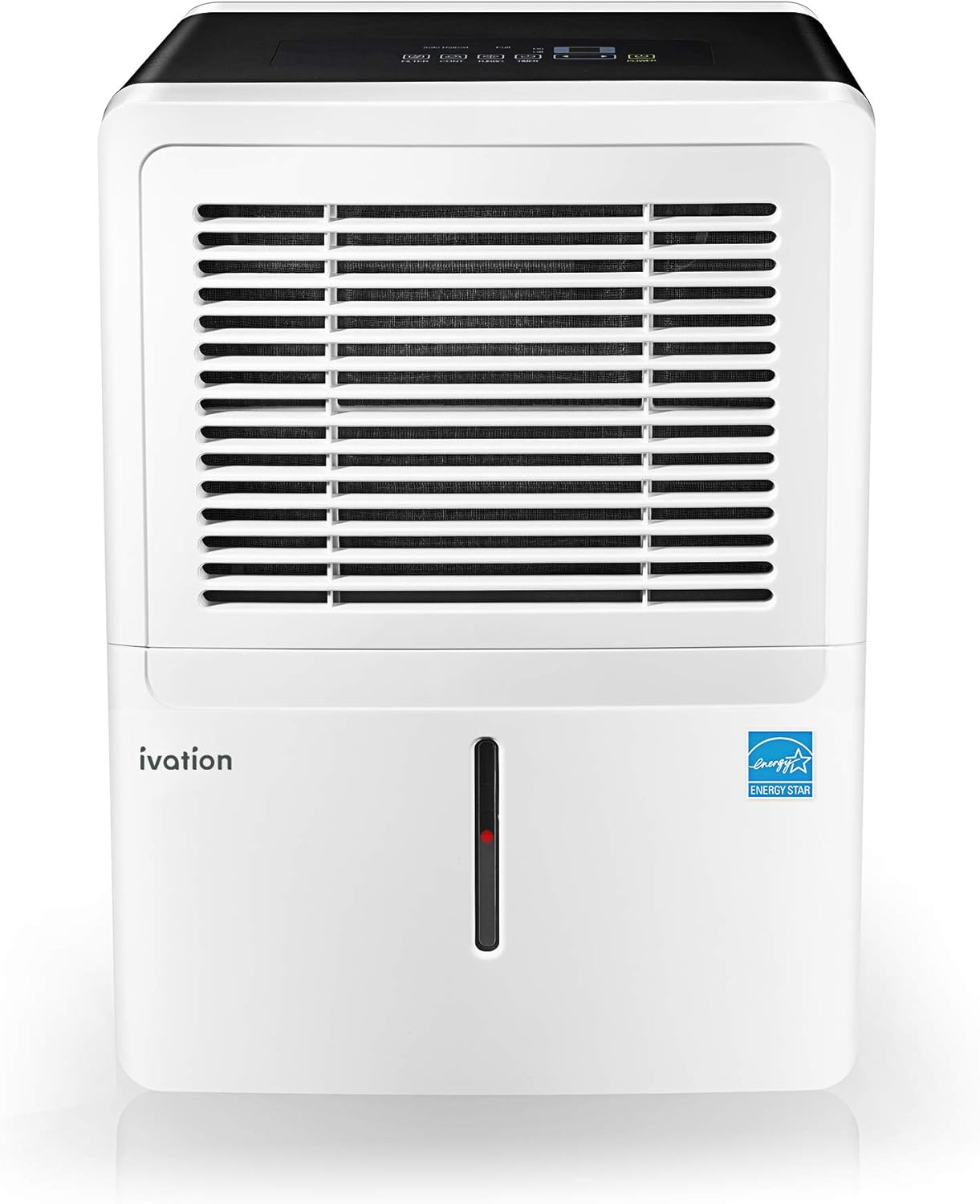 Ivation 3,000 Sq Ft Energy Star Dehumidifier - Large-Capacity - Includes Programmable Humidistat, Hose Connector, Auto Shutoff/Restart, Casters & Washable Air Filter, White