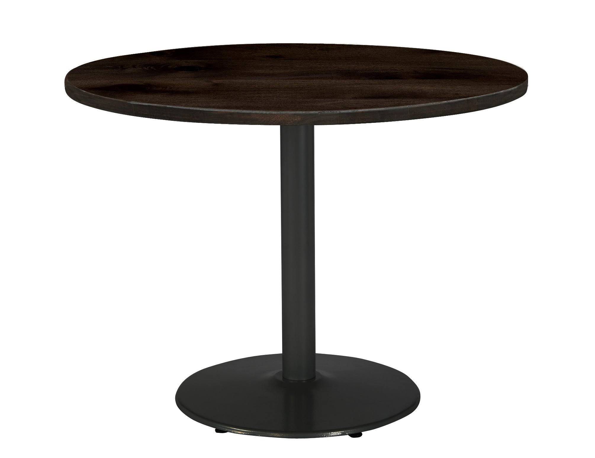 KFI Urban Loft 42 inch Round Top Table, Espresso, Round Black Base