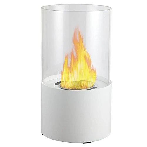 Moda Flame Table Top Firepit Bio-Ethanol Fireplace in White