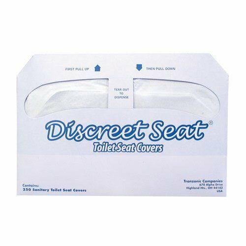 Hospeco Discreet Seat Half-Fold Toilet Seat Covers (20 Packs of 250)