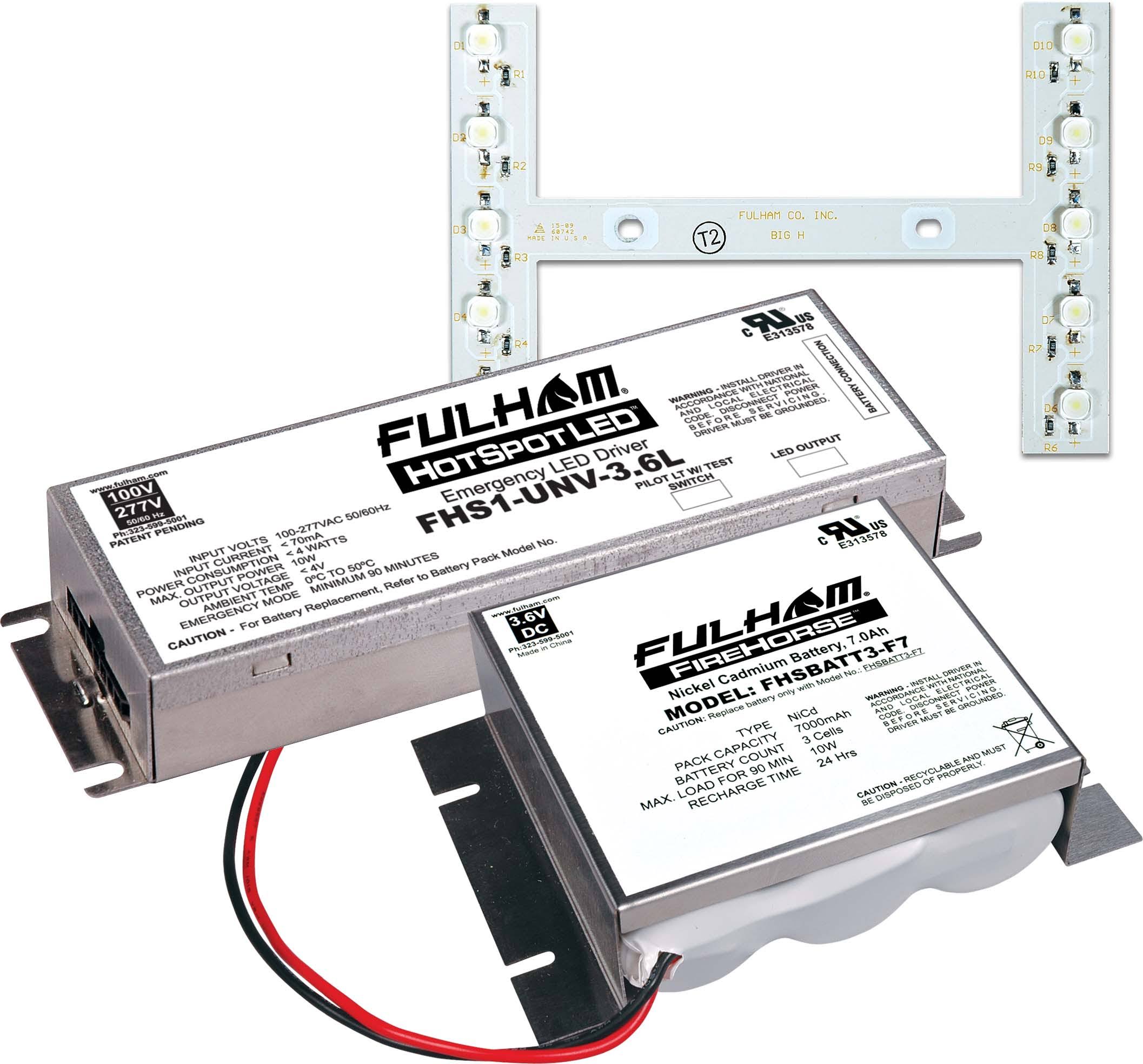 Fulham FHSKITT10LHF LED Emergency Battery Back Up Kit