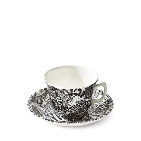 Faded Peony Teacup u0026 Saucer - Ralph Lauren Home - Black
