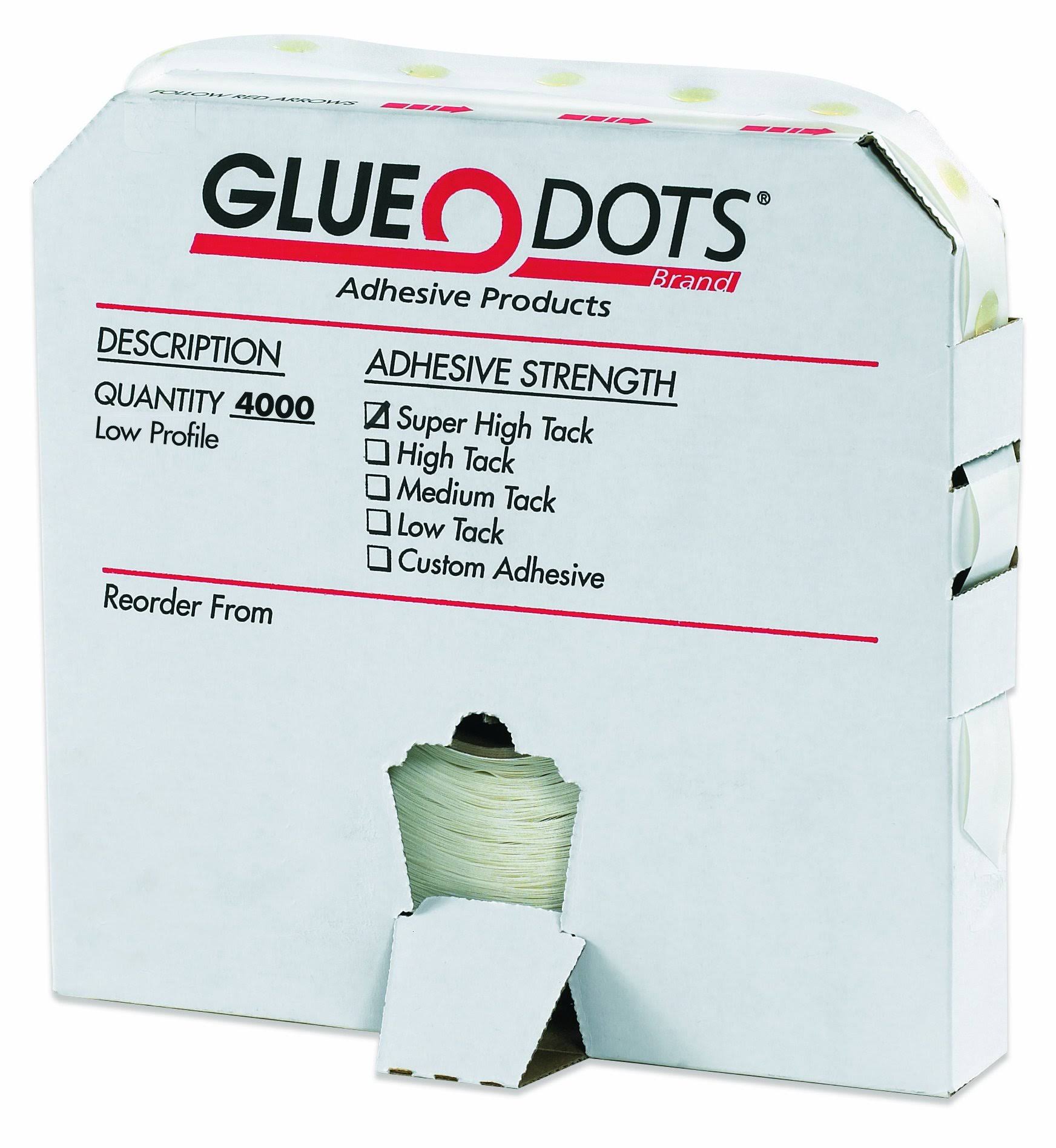 1/4x22 - Super High Tack Glue Dots - Low Profile