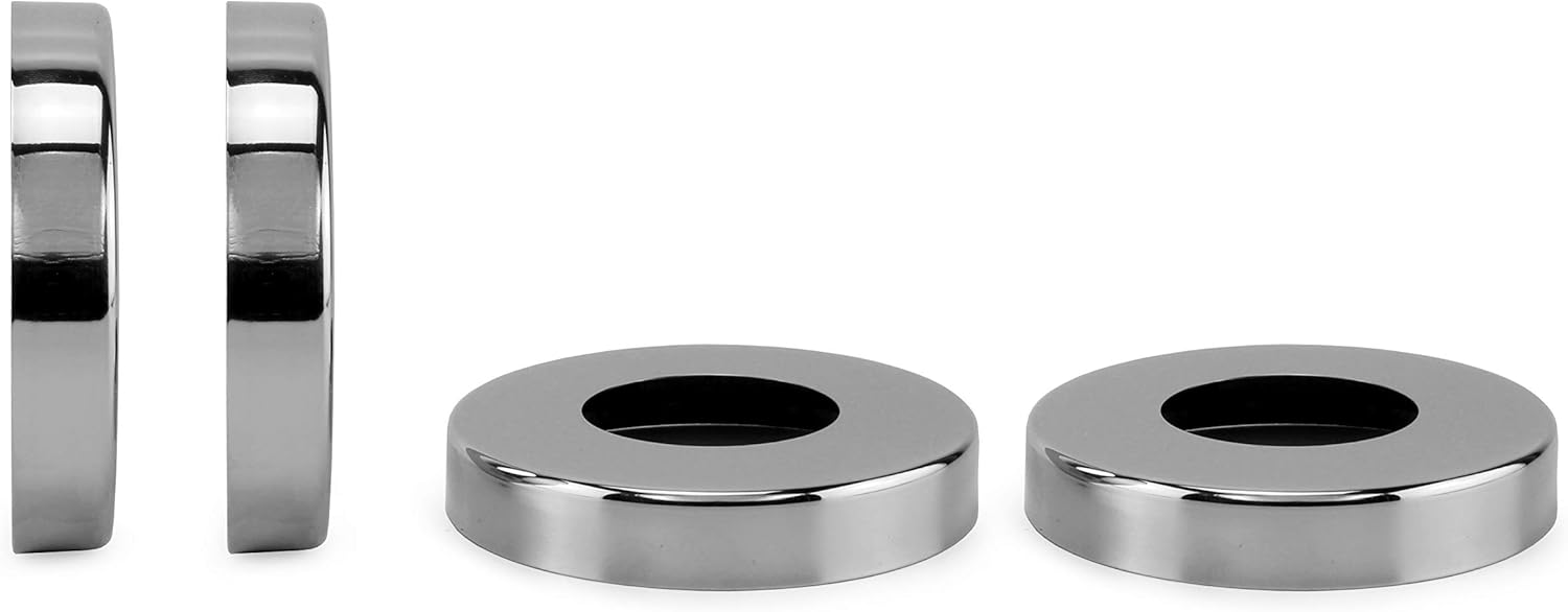 Cornucopia Pool Ladder Escutcheon Plates (4-Pack, Stainless Steel); for Swimming Pool or Spa Handrail