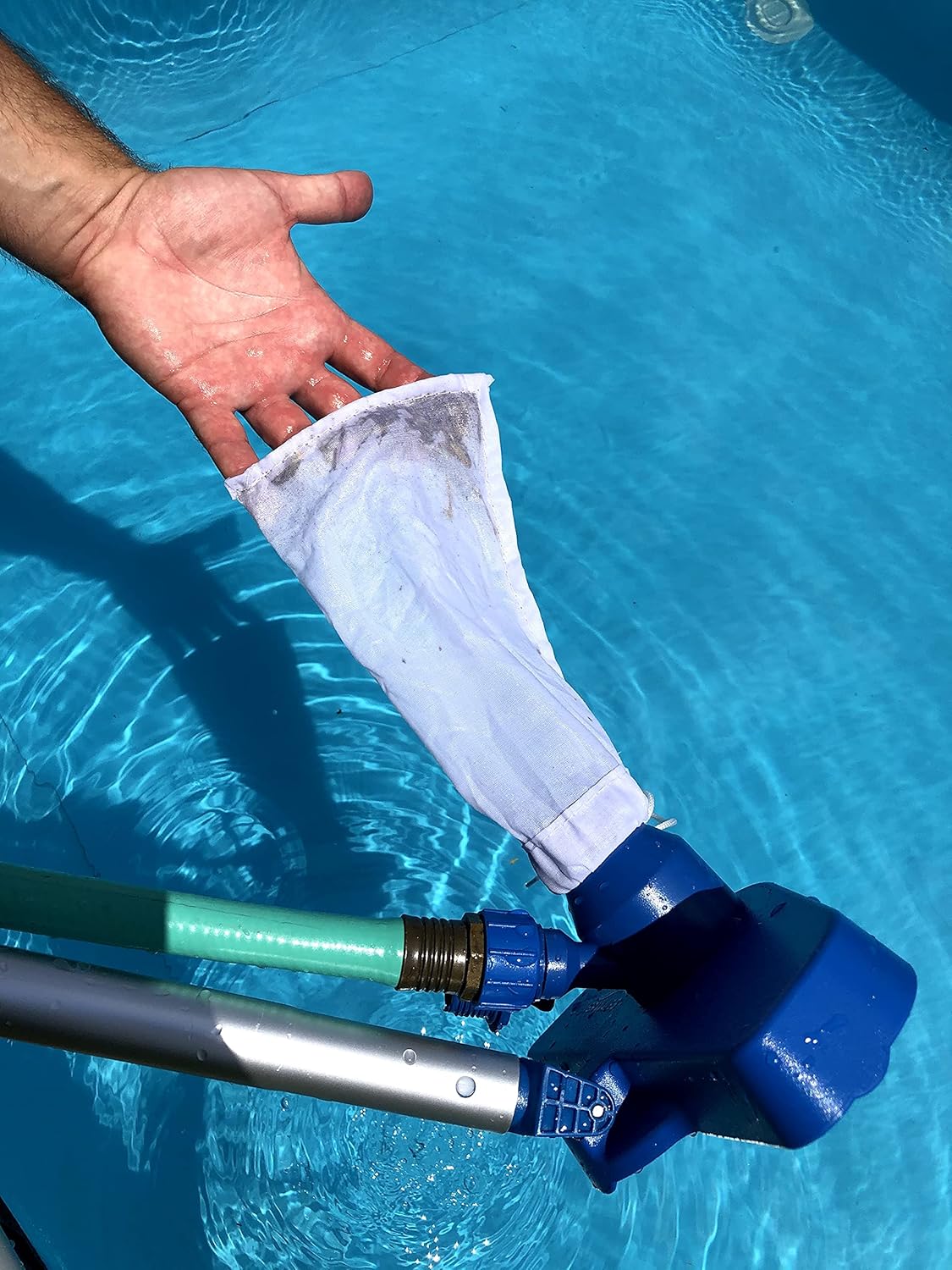 Lark Above Ground Swimming Pool Maintenance Cleaning Kit with Skimmer Rake and Vaccum