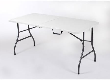 Mainstays 5' Centerfold Table, White Pack of 2