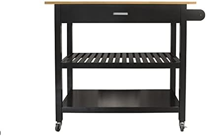 Bobbitoo Kitchen Island & Kitchen Cart (40 20 36 inches, Black)