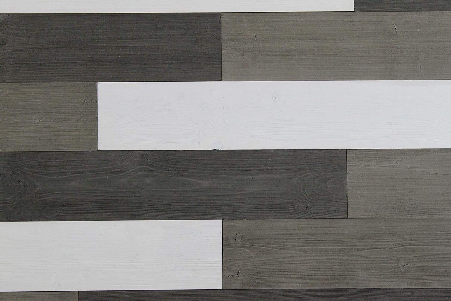 Easy Installation DIY Self Adhesive Reclaimed Wood Planks Wall Decor, Weathered Rustic Barn Wood Wall Panels, Premium Set of 6 Wood Planks (10 sq. ft. per Box) (1 Box Set, 1103C Design) Pack of 2