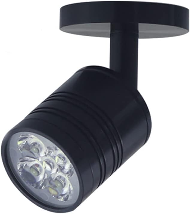 Aolyty 5W LED Wall Spotlight Mini Surface Mounted Light Ceiling Spotlight Jewelry Cabinet Lamp White Light AC85-265V for Showroom Bedroom Painting Picture Jewelry Showcase Model Display (Black)