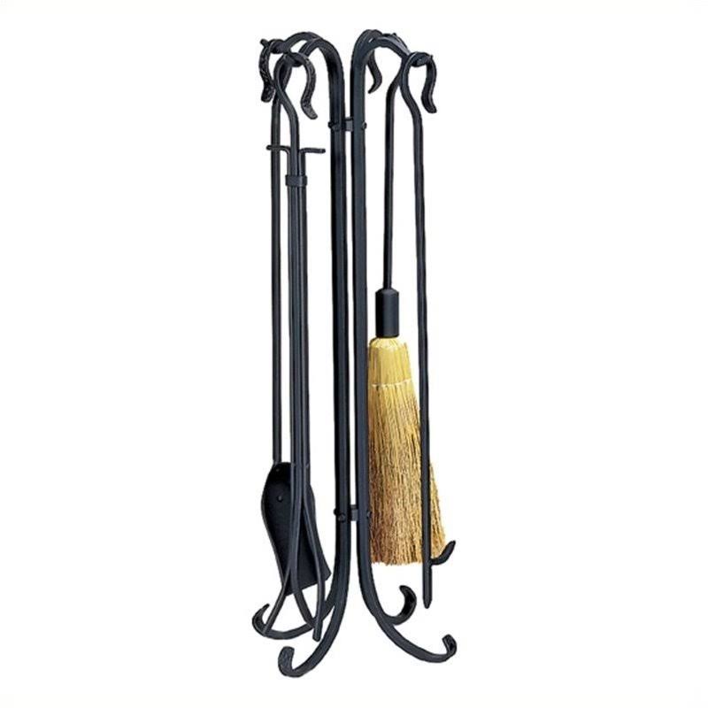 Pemberly Row 5 Piece Black Heavy Weight Rustic Fireset - PR-44097