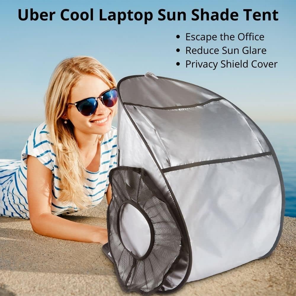 Laptop Sun Shade Tent Dome v2.0 for Working Outside Glare | Fits up to 15