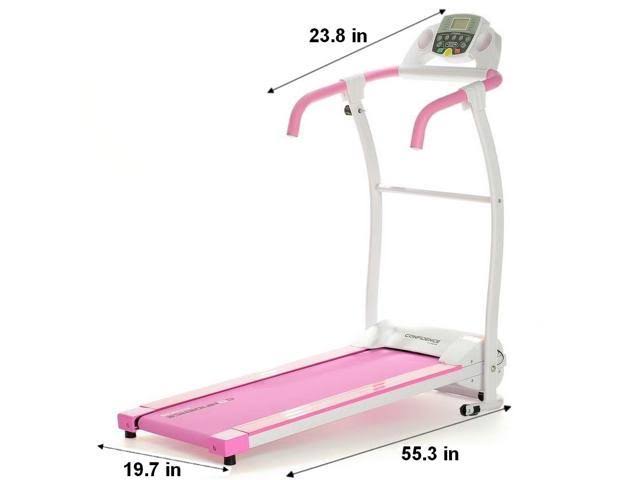 Confidence TP-1 Electric Treadmill Folding Motorised Running Machine Pink