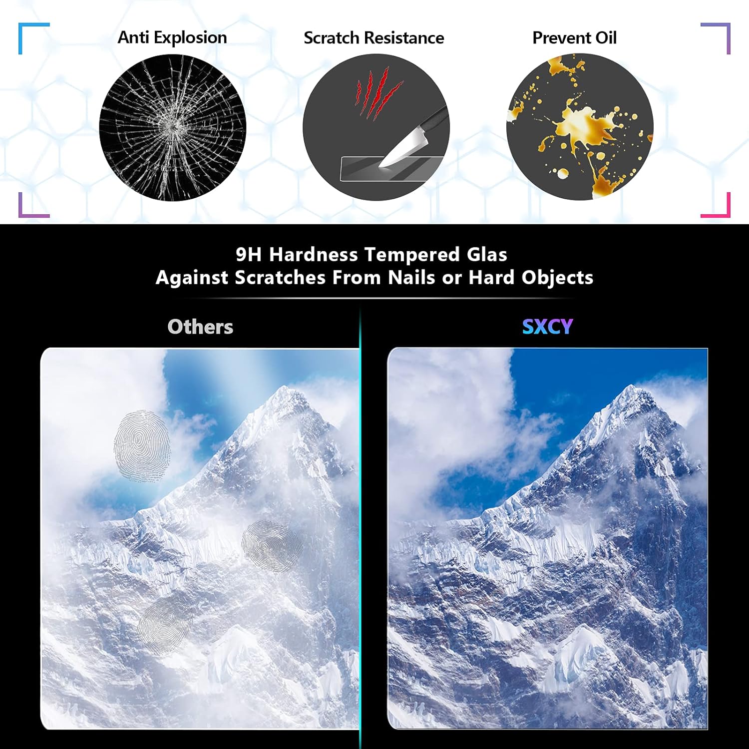 SXCY Screen Protector for 2018 2019 2020 2021 2022 Accord EX EX-L Touring EX-L 8 Inch Touch Screen Protective Film Tempered Glass HD Clear 9 Hardness Navigation Display Screen Cover