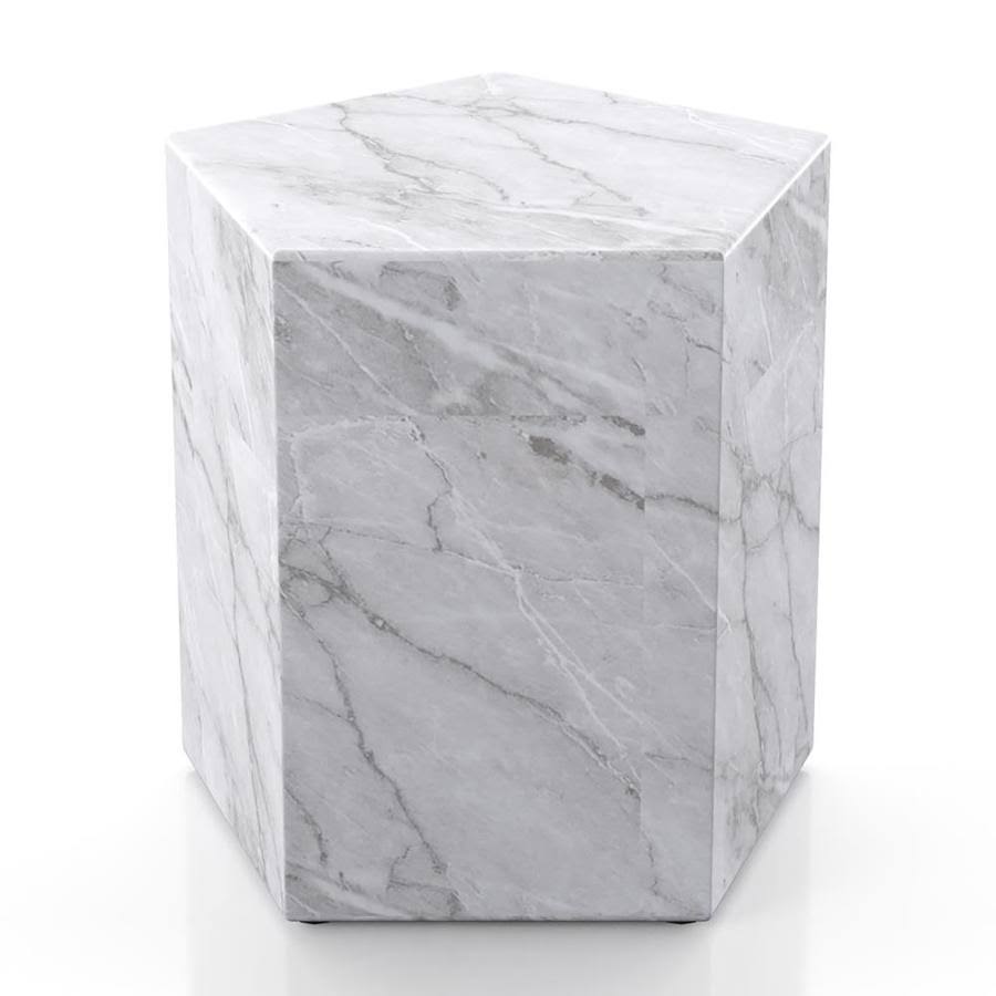 Furniture of America Canin White Wood End Table | IDF-AC300WH