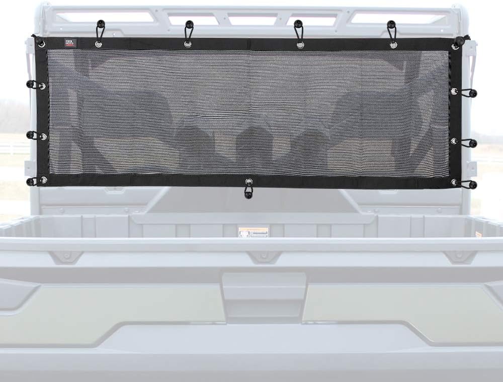 KEMIMOTO UTV Soft Rear Window Net Mesh Sun UV Protection Compatible with Polaris Ranger XP 1000 2017 2018 2019 2020 2021 2022 Pack of 2