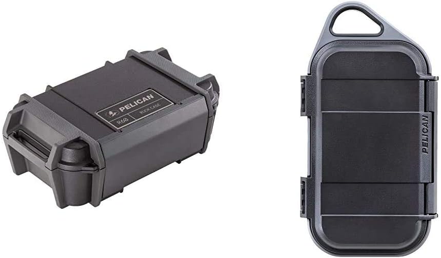 Pelican Ruck R60 Case (Black) & GOG400-0000-DGRY Go G40 Case - Waterproof Case (Anthracite/Grey)