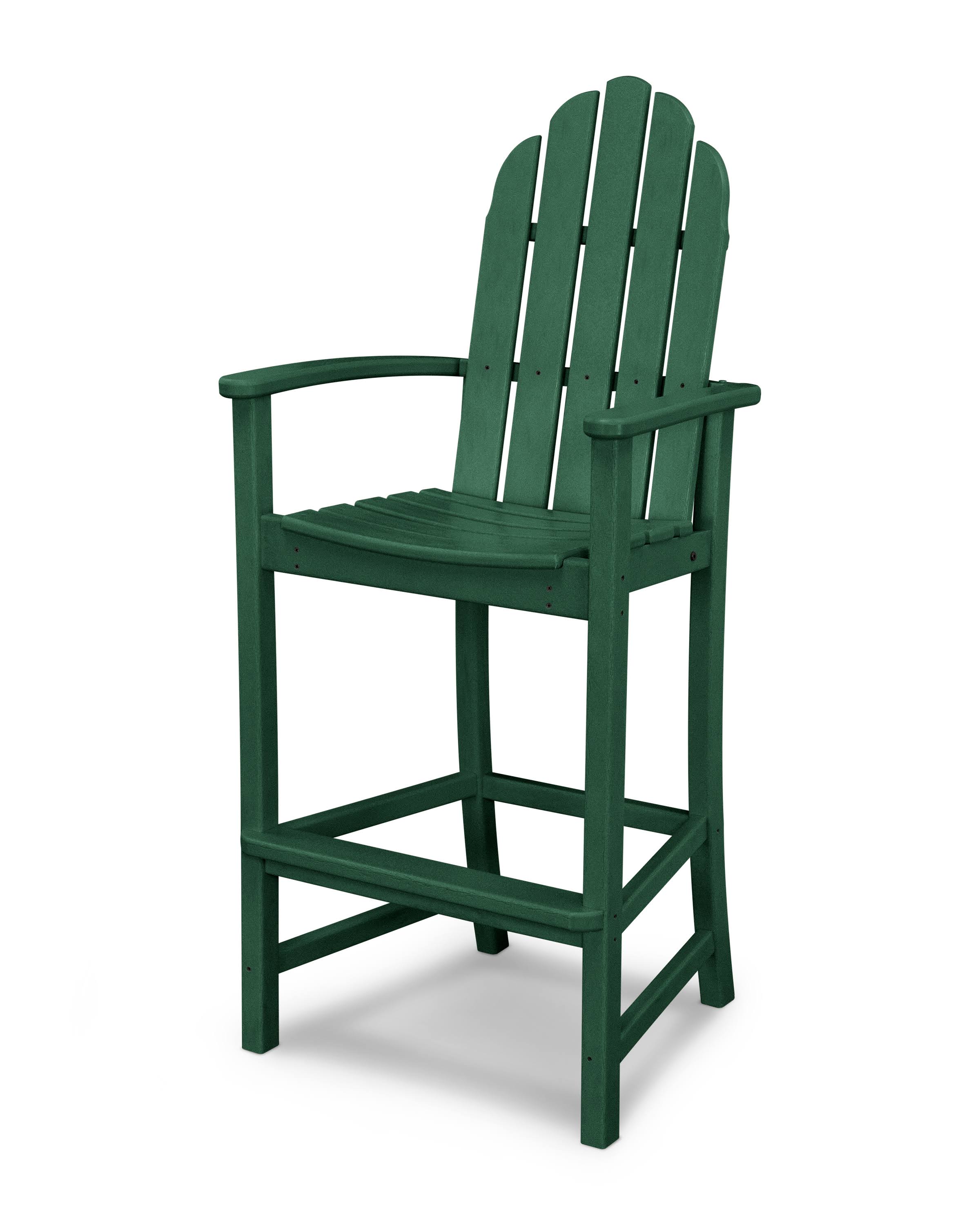 POLYWOOD Classic Adirondack Bar Chair - Green