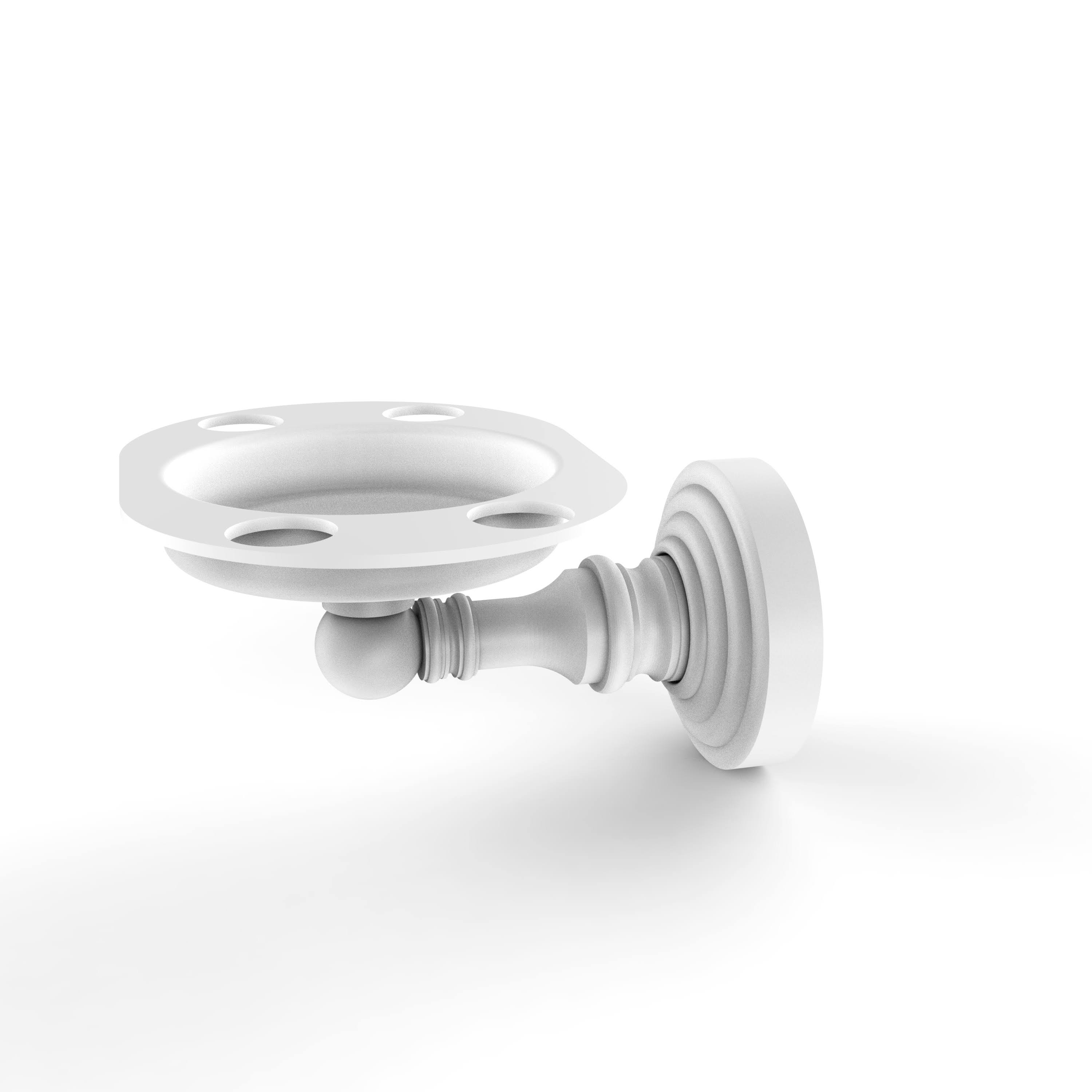 Allied Brass Waverly Place Collection Tumbler and Toothbrush Holder - Matte White