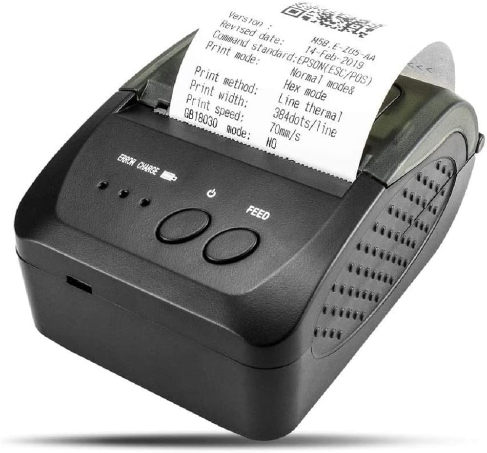NETUM Bluetooth Receipt Printer, 58mm Mini Thermal POS Printer Portable Personal Bill Printer 2 inches for Restaurant Sales Retail Compatible with Android Pack of 2