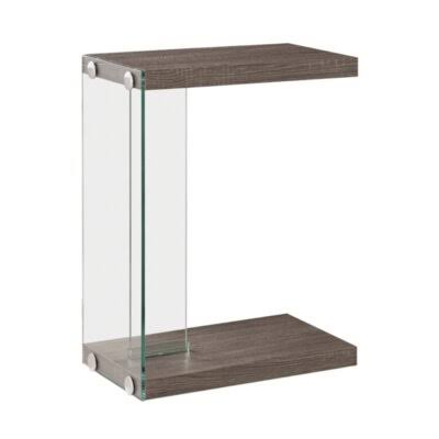 Accent Table Weathered Grey and Clear Orren Ellis