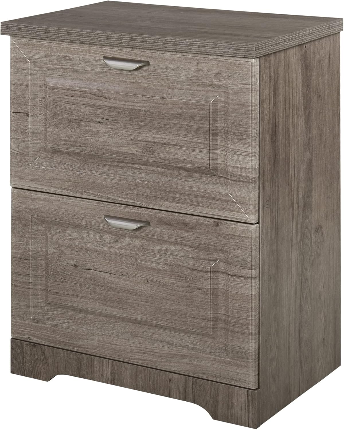 HOMCOM Wood 2-Drawer Lateral File Cabinet Organizer with File Hooks and Spacious Tabletop Display for Home Office, Brown