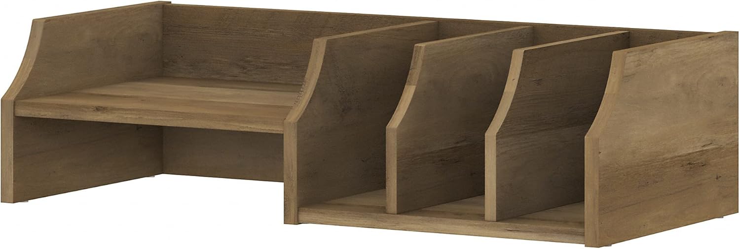 Bush Furniture Yorktown Desktop Organizer with Shelves, Reclaimed Pine Pack of 2