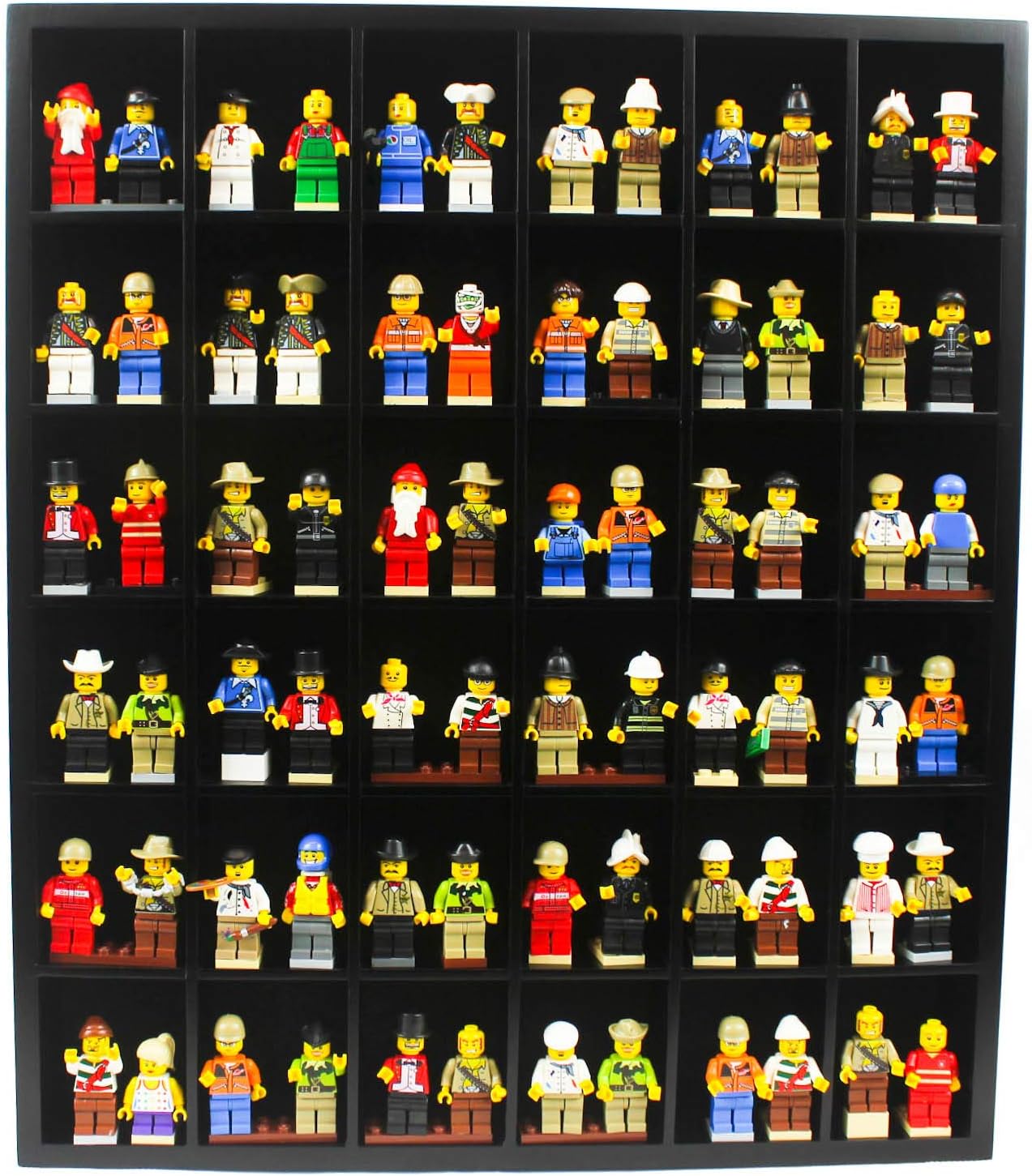 DisplayGifts Minifigures Small Toy Blocks Figures Wall Curio Ply Wood Display Case Cabinet Display Stand No Door No Cover Pack of 2