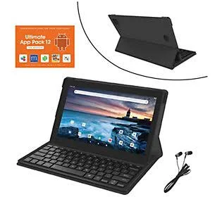 RCA 11.6x22 Tablet with Keyboard Folio and Voucher ,Black