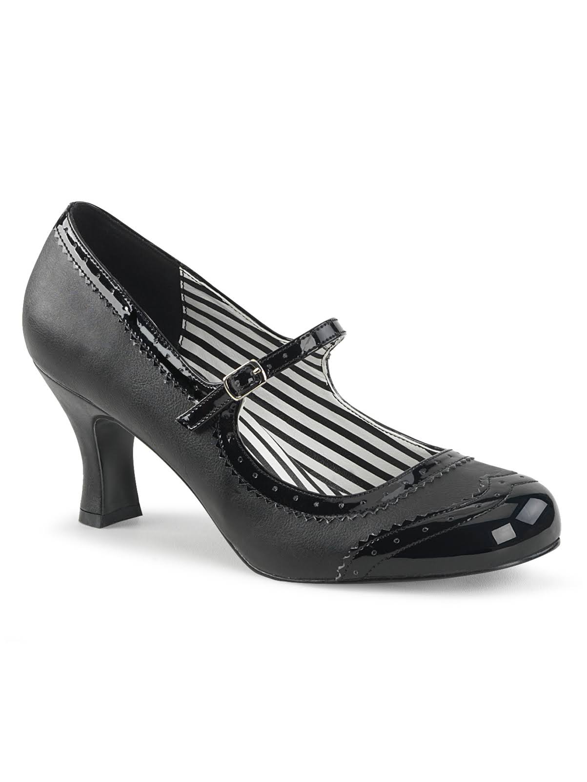 Pleaser Pink Label JENNA-06, 3x22 Mary Jane Pump - Black 11